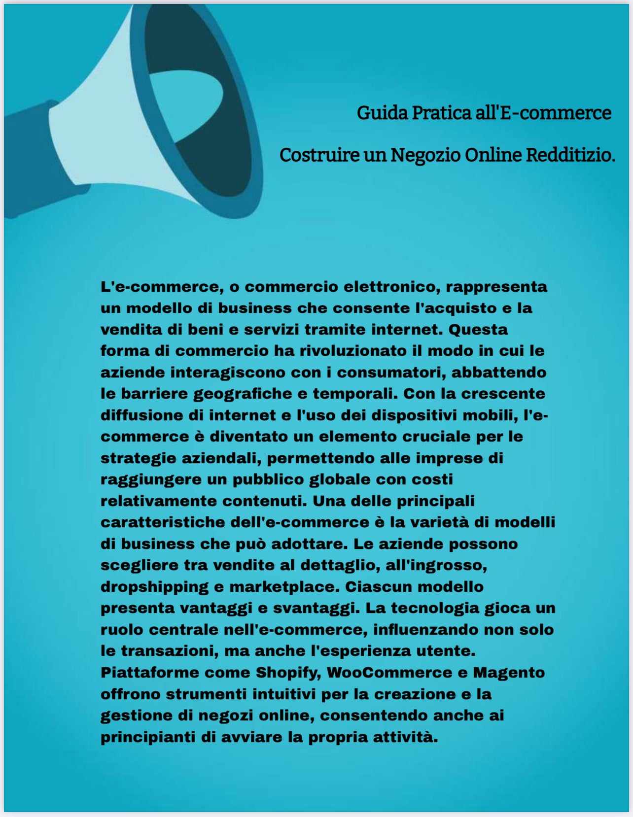 🇮🇹 Guida Pratica all'E-commerce: Costruire un Negozio Online Redditizio