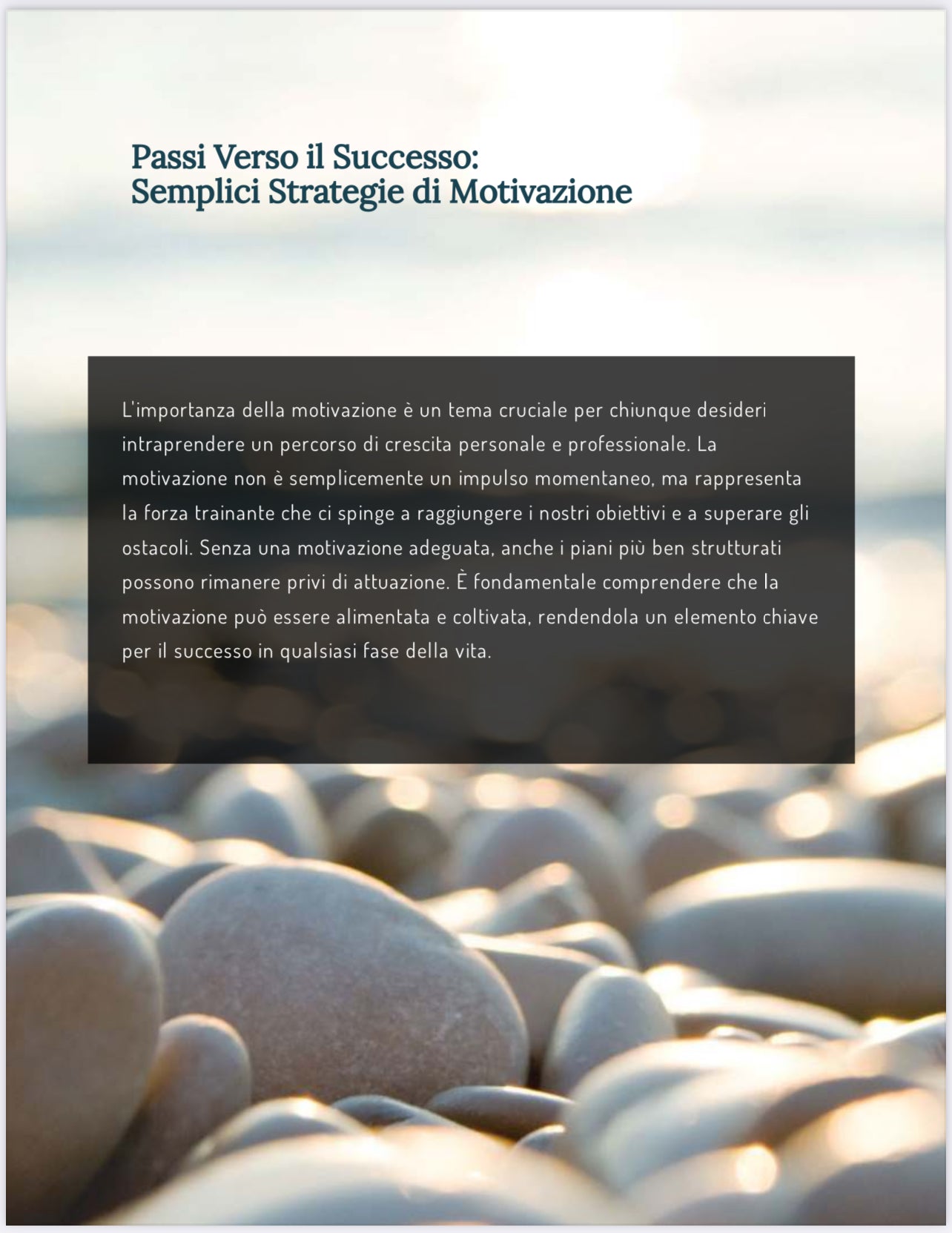 🇮🇹 Passi Verso il Successo: Semplici Strategie di Motivazione
